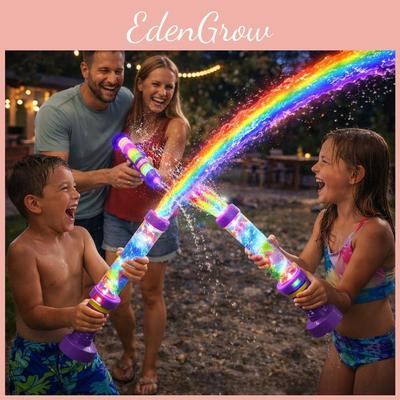 Glowing Rainbow Led Water Gun With Waterproof Design For Kids Summer Fun