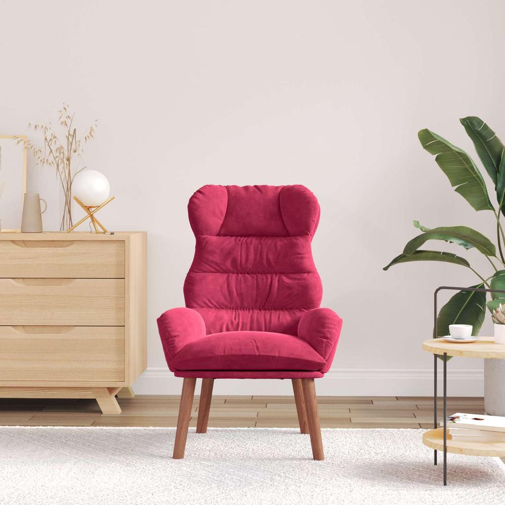 Armchair Burgundy 69 x 74 x 93 cm Velvet