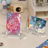 5pcs Clear Acrylic Mini Card Holders Elegant Stand Display Racks for CDs, Music Albums, and Collectibles Ideal for Home, Kitchen, and Record Store