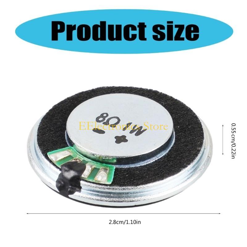 B03C Powerful 28mm Full Frequency Speakers Strong Magnets 8Ohm 1W Speakers Pair for Auditory Loudspeaker 2PCS
