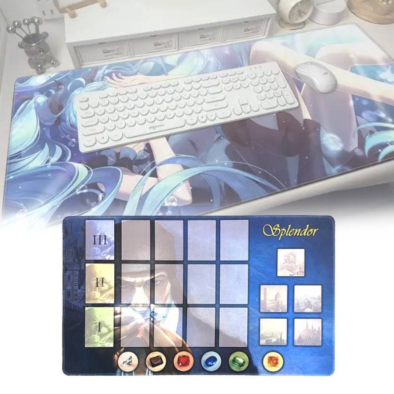 Gem Splendor Bordspelmat Met Harsoppervlak Voor Kaartspelers En Spelenthousiasten