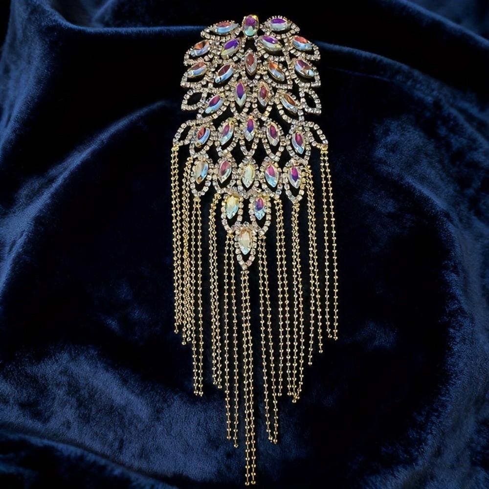 Pin Beads Tassel Epaulette Rhinestone Shoulder Jewelry Clothing Accessories