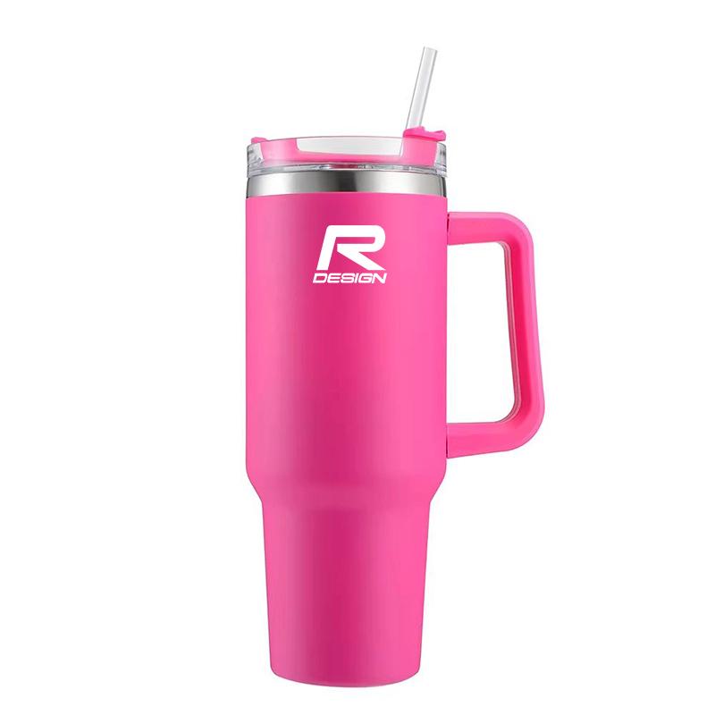 1200ML Insulated Tumbler with Handle Straw Travel Cup Coffee Cup For Volvo C60 XC40 V70 XC90 V40 V50 R 190h XC SC60 C30 S60 V60 RU1