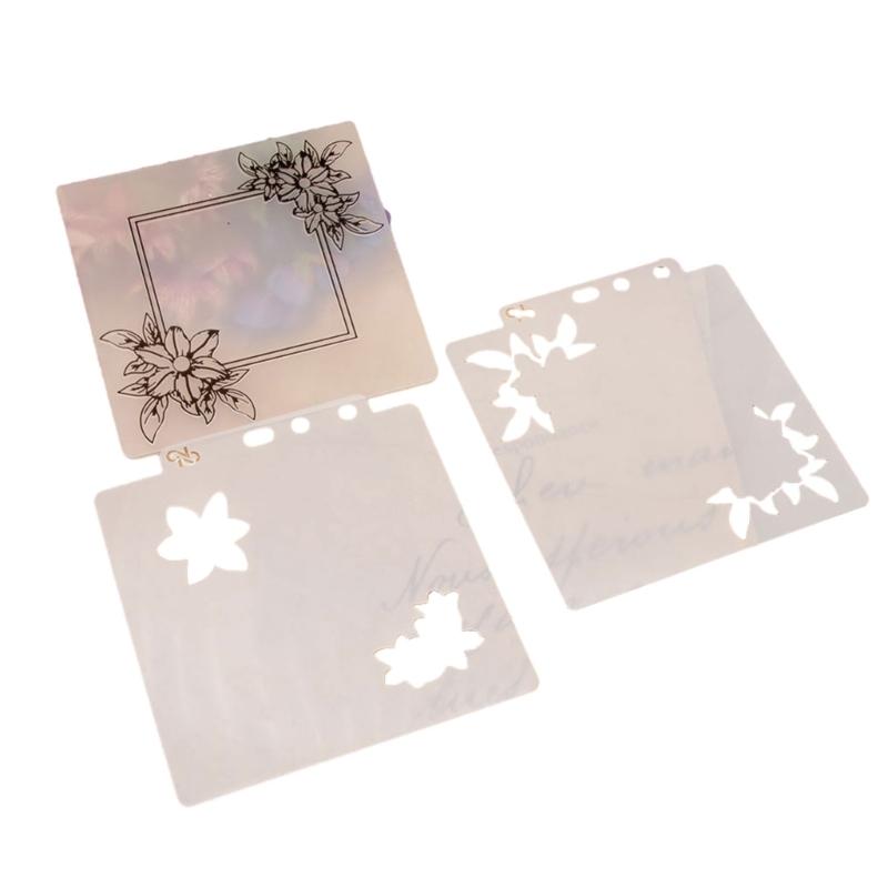 Flower Embossing Folder Stencil Plastic Embossing Template Painting Stencil for Card Making Scrapbooking DIY Album Decor