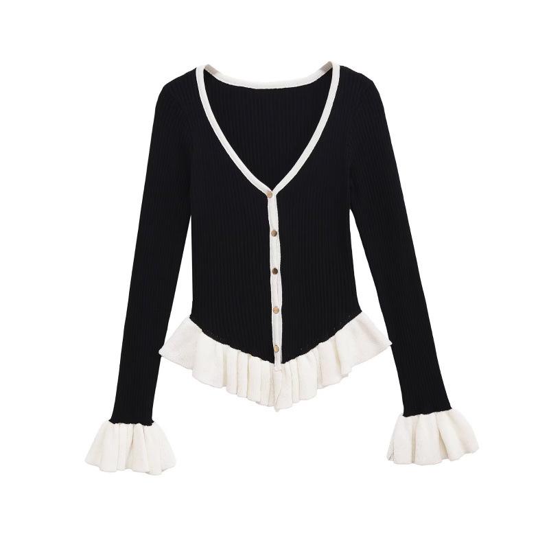 European and American Women s Fashion Color-Block Layered Jacket Large