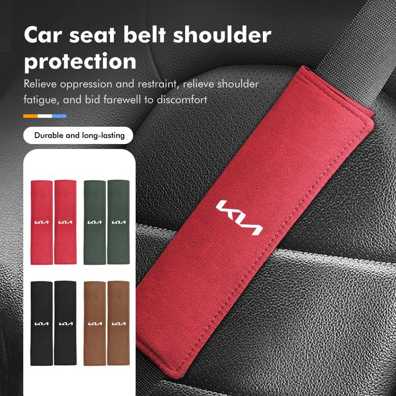 For KIA Soft Car Safety Belt Shoulder Cover Fatigue Relief Comfort Cushion Cerato Soul Venga Forte Spectra Sedona Niro Cadenza QU2