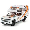 1/32 Chevrolet Silverado Recreational Vehicle RV Alloy Car Model Sound and Light Children's Toy Collectibles Birthday Gift