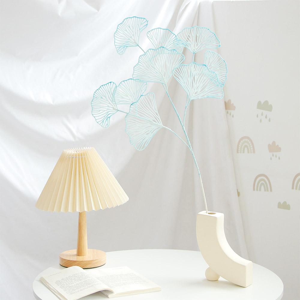 Wedding Shop Decor 3-pronged Home Decoration Fan Leaf Fake Flowers Ginkgo Leaf Party Supplies