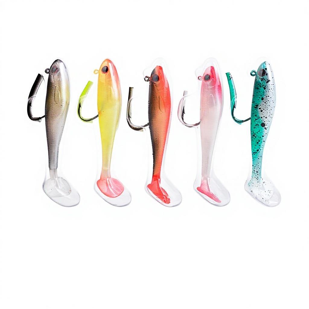 Lion Production Base Silicone Swim Bait High Strength Hook Compatible for Professional Anglers (as the picture,5 bubble shells&Standard)
