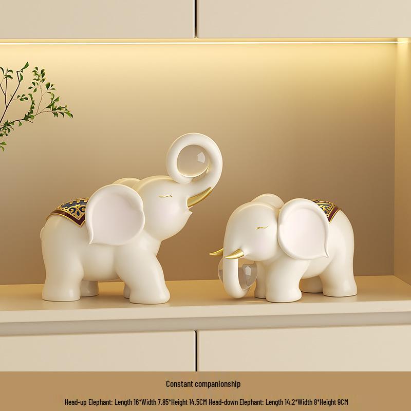 Chinese Style Elephant Ornament for Home Decor