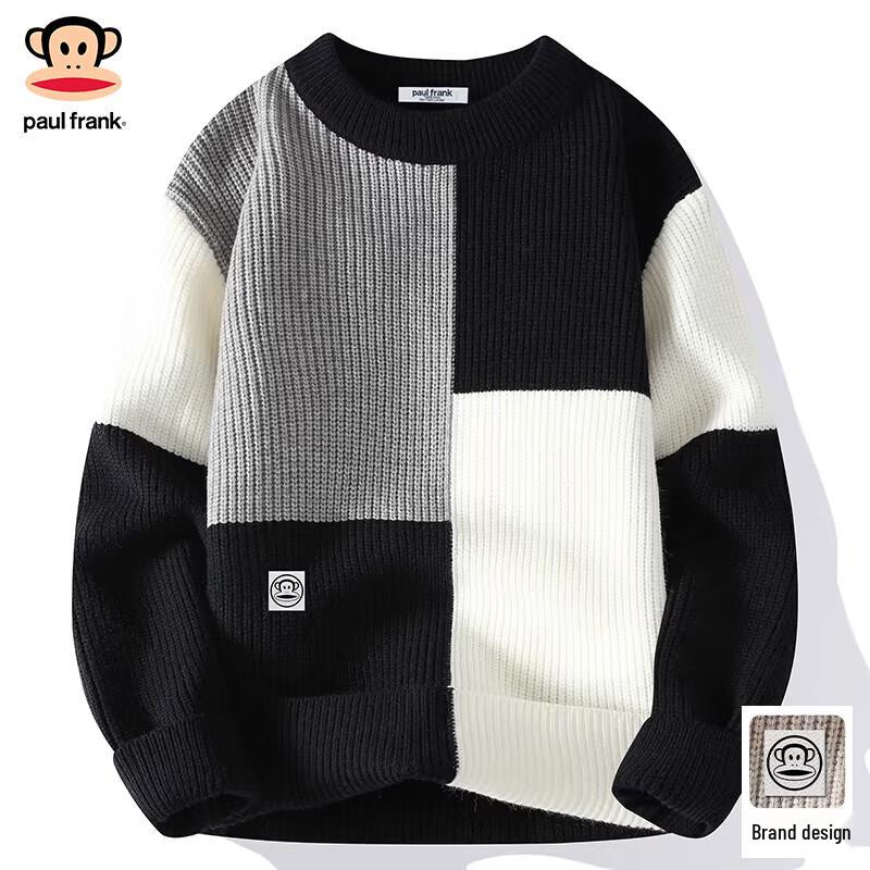 

Paul Frank Men s Winter Loose-Fit Round Neck Sweater 2XL