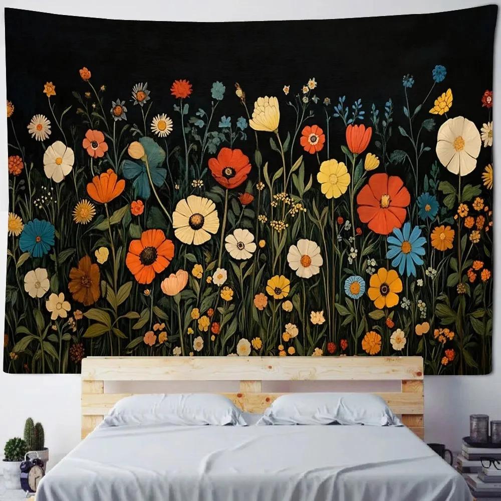 Enchanting Floral Tapestry  Vibrant Garden Scene Sunlit Pathway  Unique Wall Art for Bedroom  Nature Lover Gift