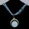 Retro handmade necklace, retro disc dream Mediterranean love rice bead sweater chain