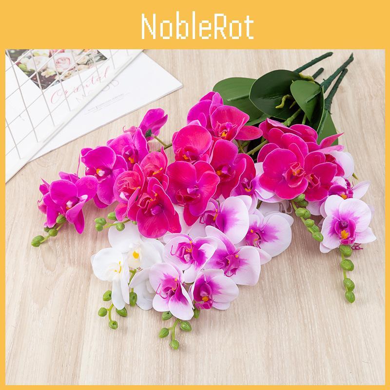 Phalaenopsis Simulation Artificial Flower Room Wedding Decoration Green Plants