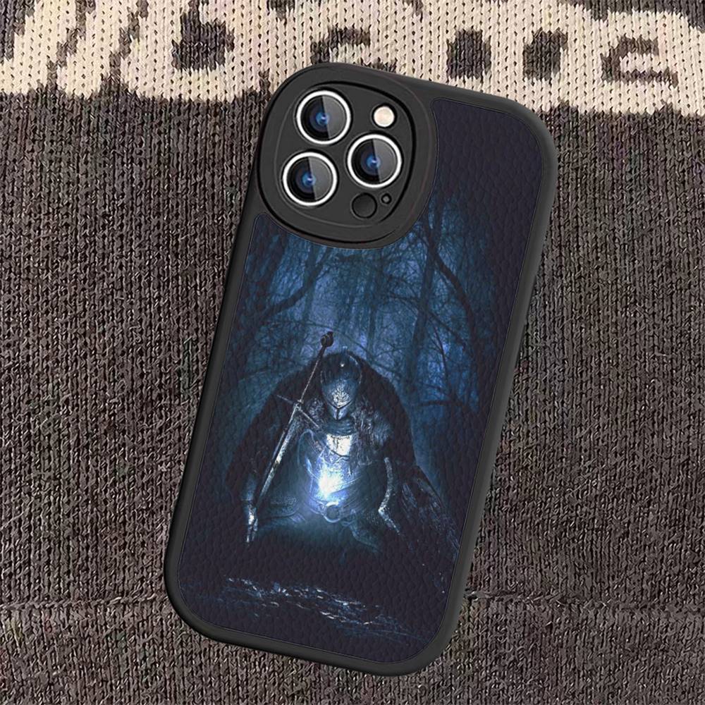 Game D-Dark S-Souls Phone Case For iPhone 16 15 14 13 12 11 Pro Max Plus Leather Shockproof Cover