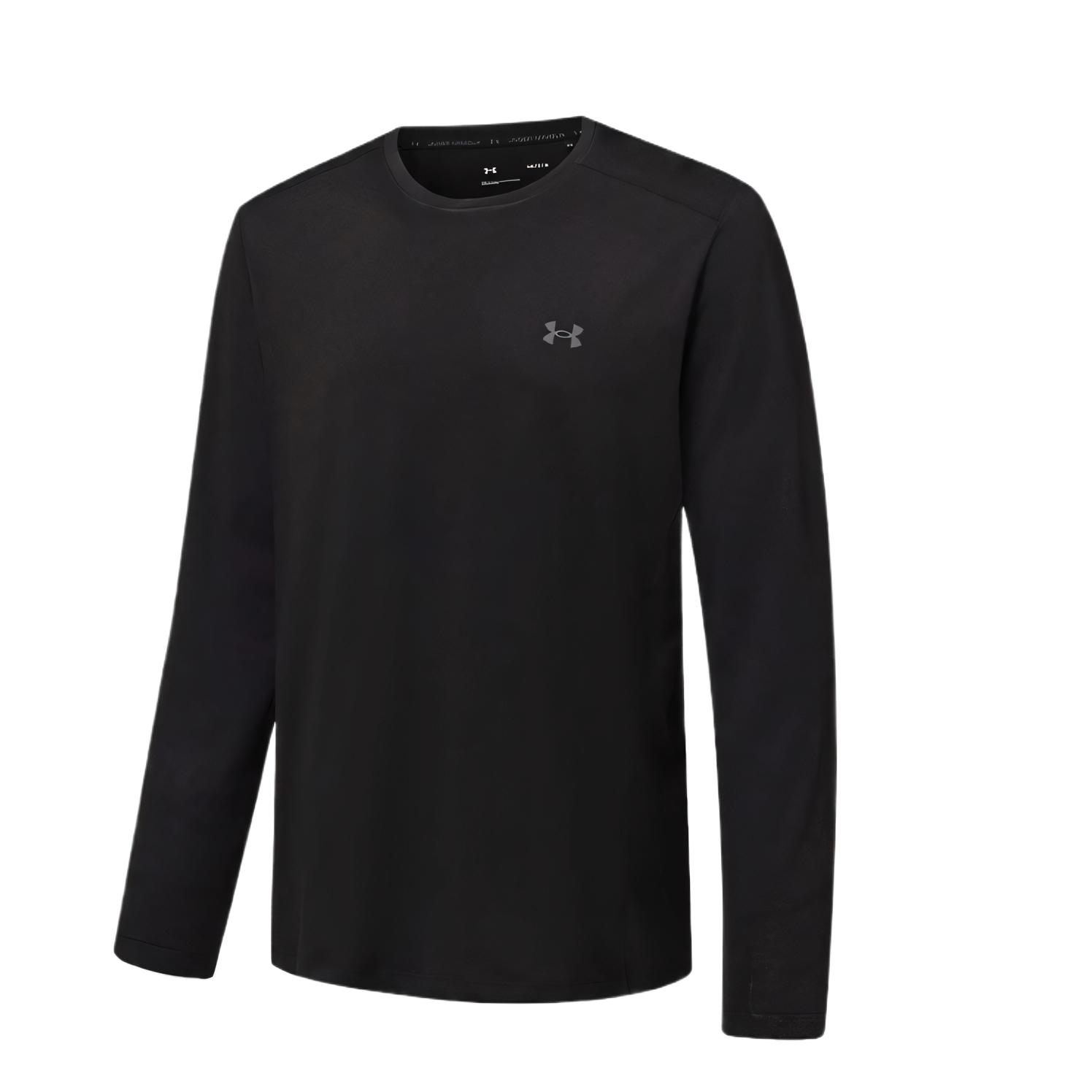 

Under Armour Walking Comfortable Versatile Fashion Soft Long Sleeve T-Shirt Men Tops Dark-Black 14312217 3XL