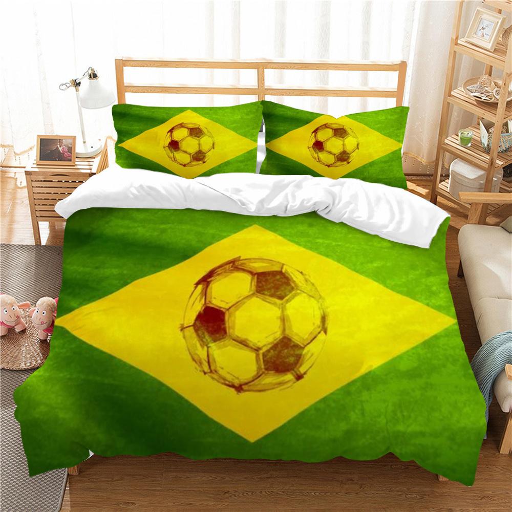 

Пододеяльник, футбольное постельное белье, костюм для женщин и мужчин, мягкий домашний текстиль, одинарный, двойной размер, крутые комплекты постельных принадлежностей EU Single 135x200cm