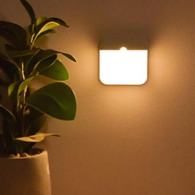 Bewegungssensor LED-Licht USB-Aufladung Quadratische Lampe für Schlafzimmer Küche Treppe Flur Kleiderschrank Schrank Beleuchtung