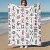 Mahjong Patterns Outdoor Flannel Blankets, Outdoor Travel, Home Blankets, Fan Gifts,Suitable for All Seasons, Christmas Gifts. R1127072