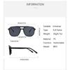 Retro Double Beam Sunglasses Fashionable And Simple Large Frame Sunshade Sunglasses Ins Personalized Ocean Film 8618
