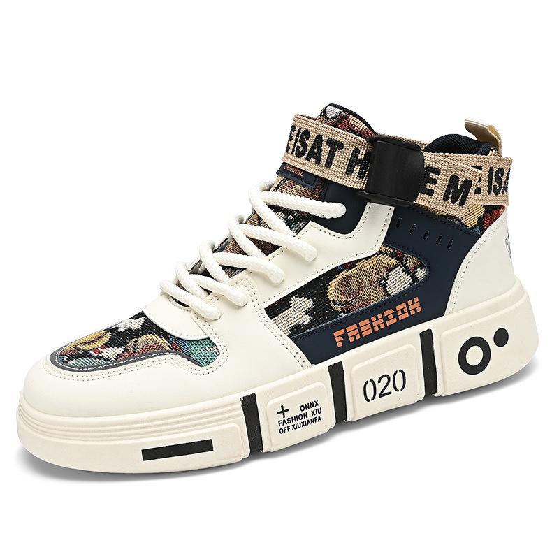 

Youth canvas thick shoes older children baseplate high-top sports shoes parent-child shoes men s shoes casual help spring and autumn running shoes 44 темно-синий