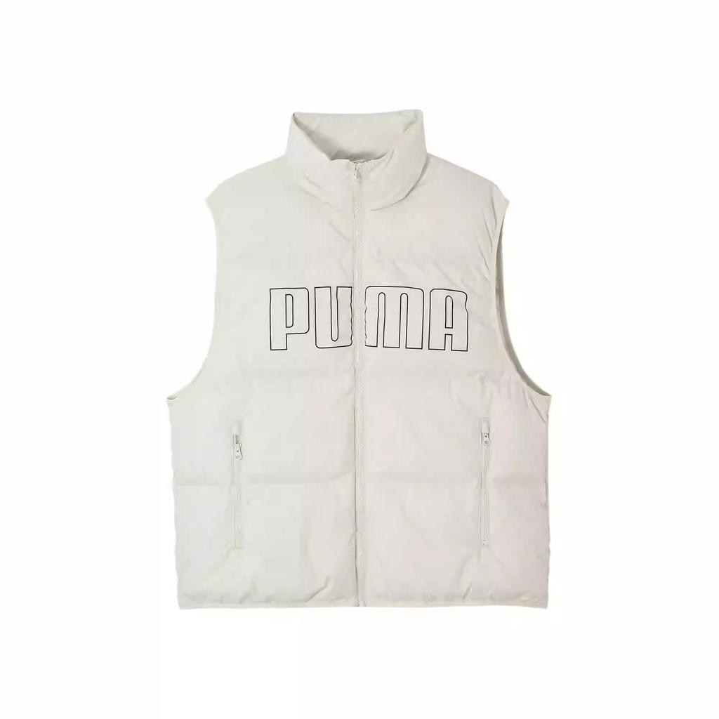 Puma Puffer Down Outdoor Casual Sports Warm Down Vest Unisex vest Snow-White 687431-80