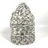 CHANEL Rhinestone beanie knit hat knit cap Knit hat Wool / Cashmere Black/White