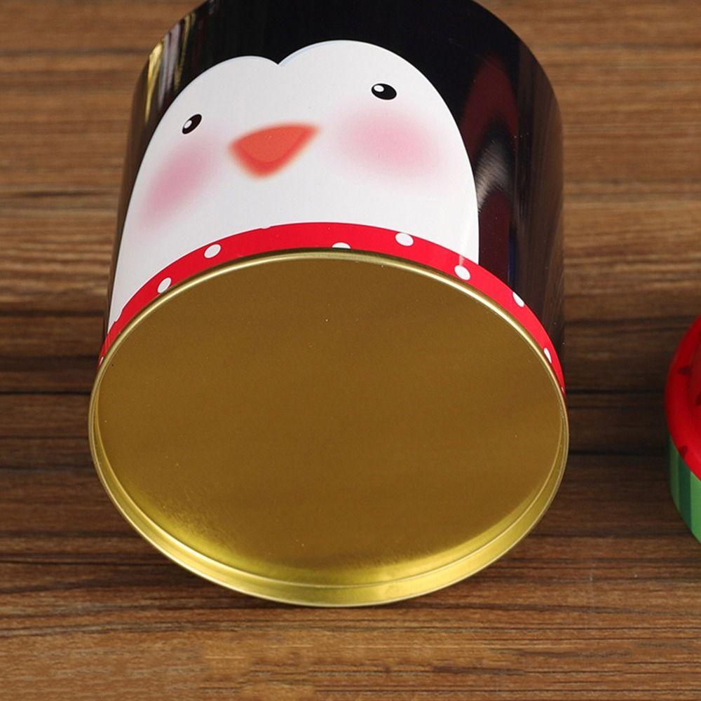 Santa Claus/Snowman/Penguin Christmas Hat Storage Tin Snack Candy Packaing Box Christmas Gifts