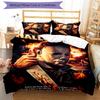 3pcs Michael Myers pattern bedding set duvet cover set includes duvet cover &pillowcases, perfect all season bedroom decoration & gift