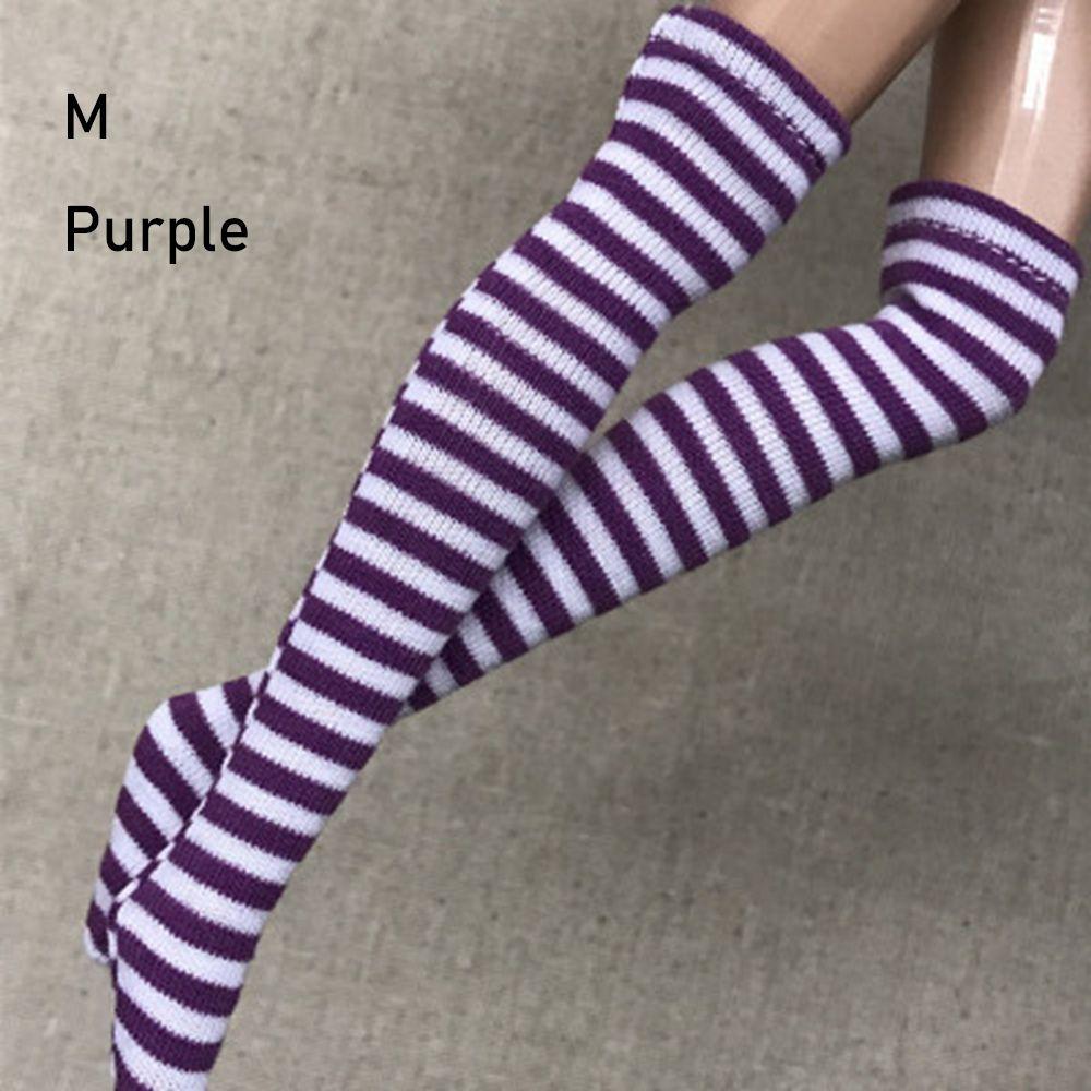 1 Pair Fashion Children  Girl DIY 's Clothes Accessories 1/6  Stockings Christmas Gift Stripe Socks