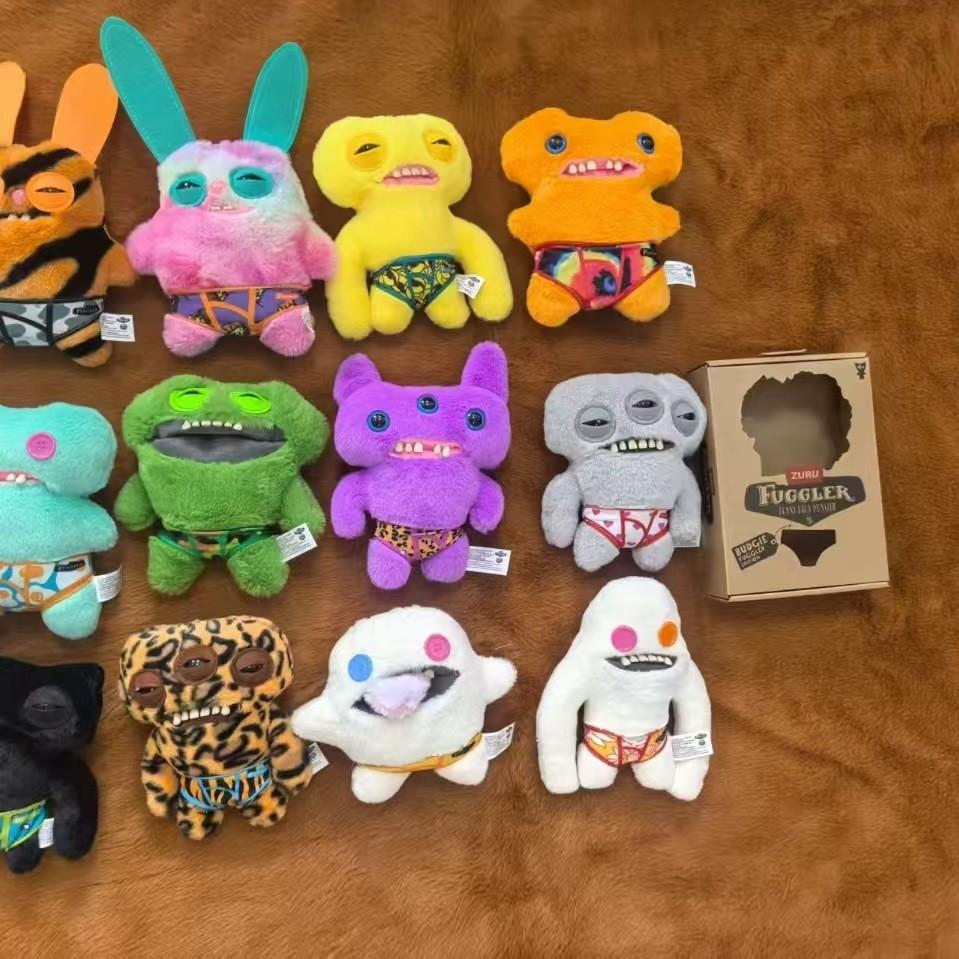 Ugly Cute Monster Plush Toy Funny Teeth Doll Creative Keychain Pendant Desktop Ornament Gift