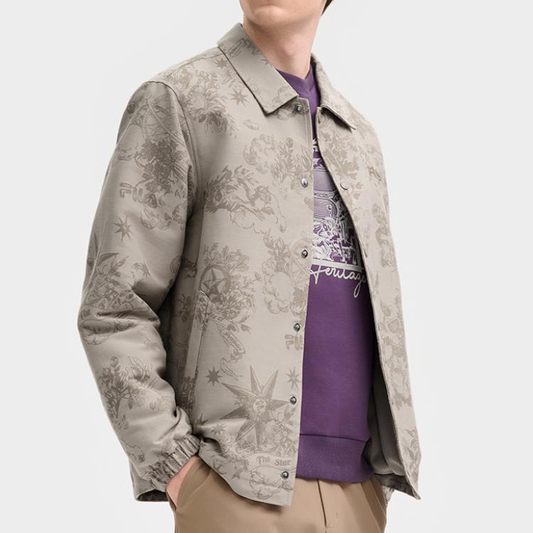 New FILA Jacket Men's All Over Print F11M518708FZA