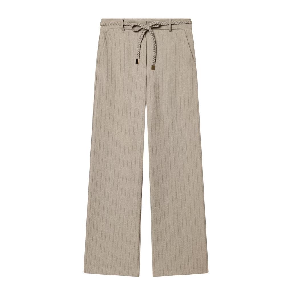 European and American Style, New Women's Clothing, Herringbone Slanted Short Vest, High-waisted Woven Belt Pants