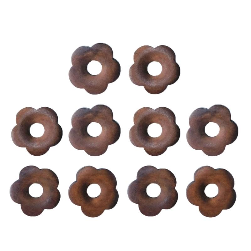 

10 Pcs Wooden Flower-Shaped Spacer Beads Blanks Flower Earring Findings Charm for DIY Necklace Earrings Jewelry Making 1