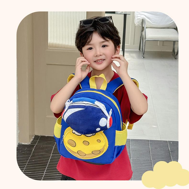 

Cute Cartoon Backpacks Suitable for Children Aged 2-6 синий