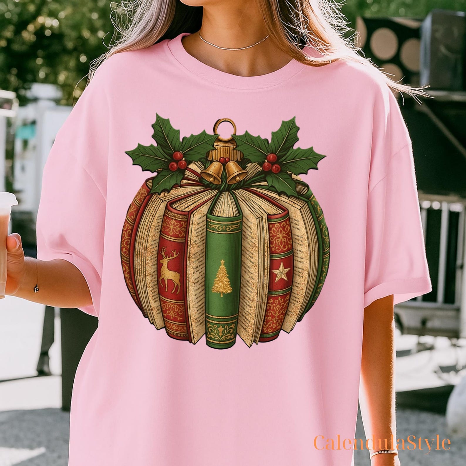 Christmas Book Shirt, Retro Winter Christmas Tee, Librarian Christmas Tee, Bookworm Christmas Gift, Gift for Librarian, Librarian Xmas Gift L