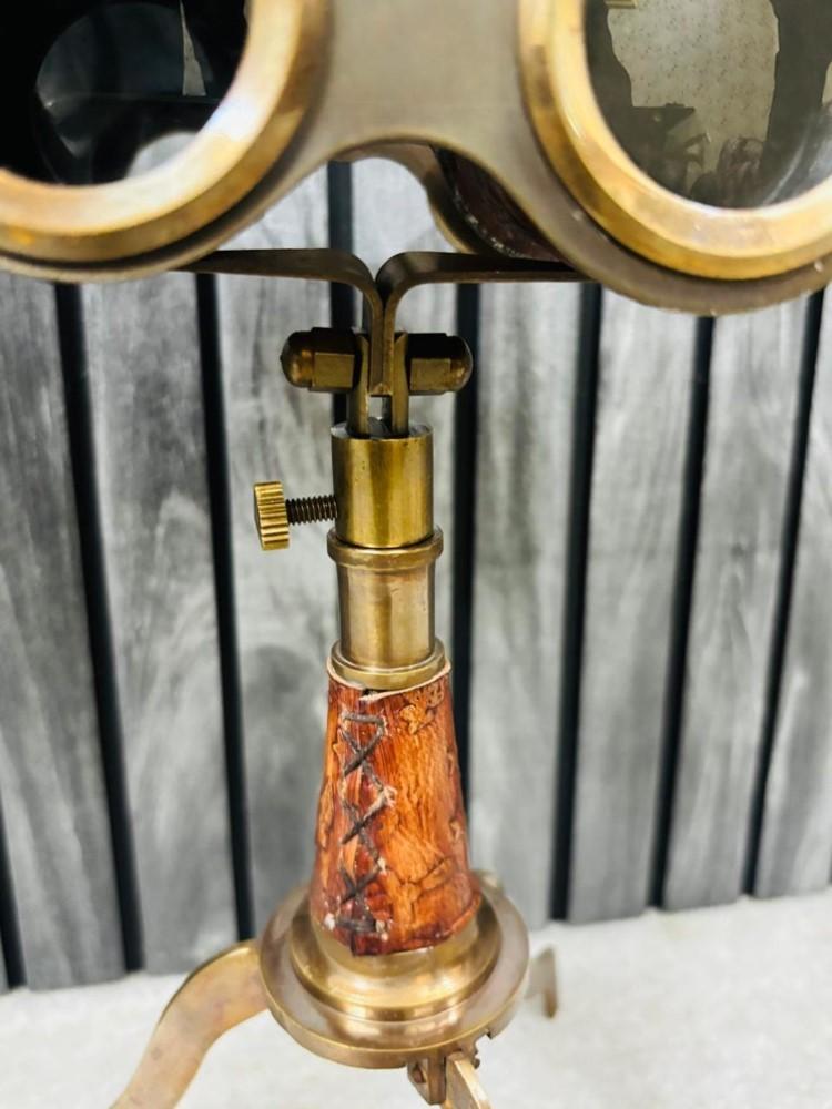 

Латунный телескоп с деревянной подставкой-штативом в морском стиле, винтажный декор для стола M аэро