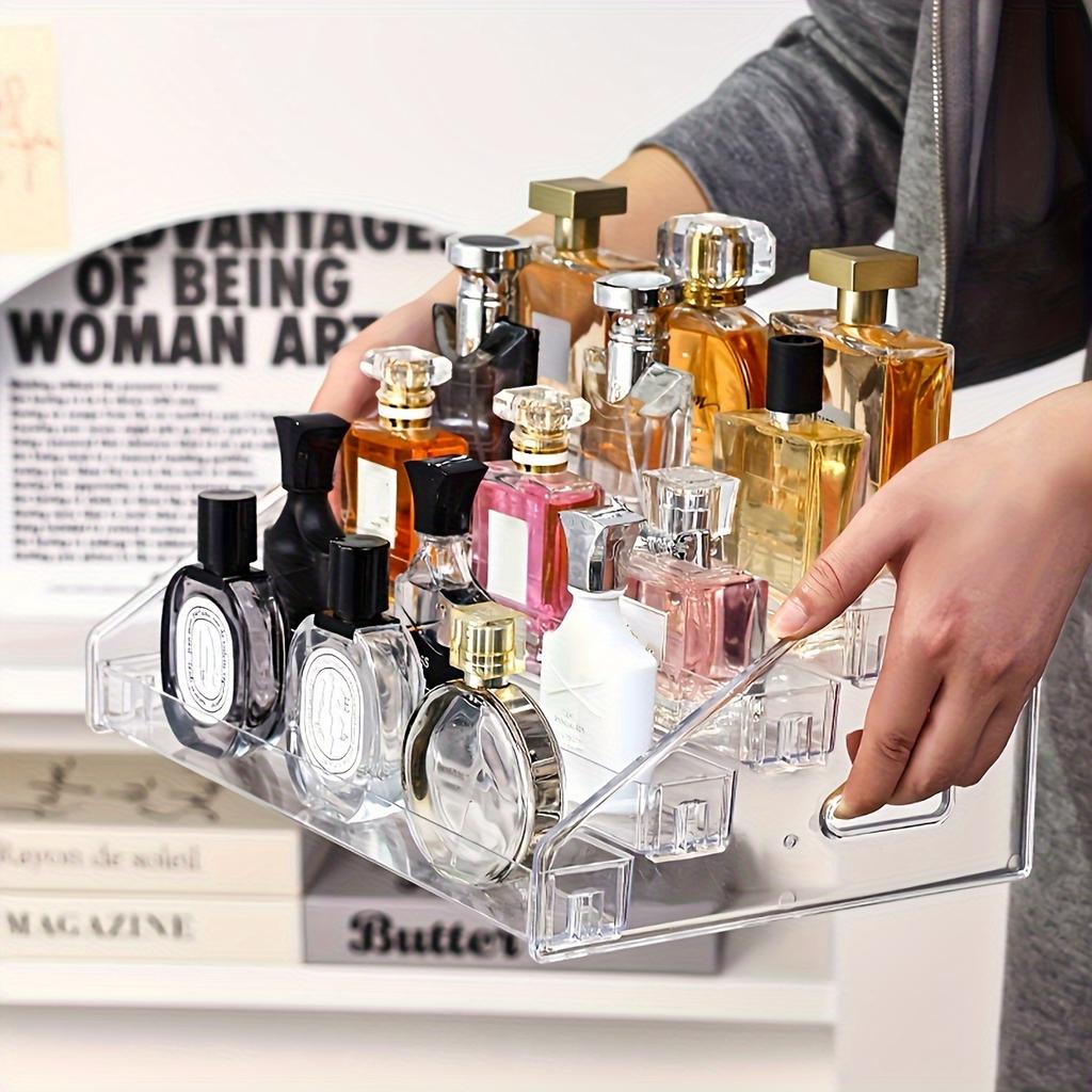 1pc Acrylic multilayer ladder transparent perfume display shelf Cosmetics store display shelf is suitable for lipstick organizer