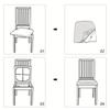 Stretch Dining Chair Seats Cover Striped Grid Elastic Upholstered Chairs Cushions Slipcover AntiDirty Protectors Removable