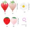 Fruit Theme Balloon Set Matte Strawberry Daisies Aluminum Film Balloon Party Arrangement Strawberry Printed Balloon
