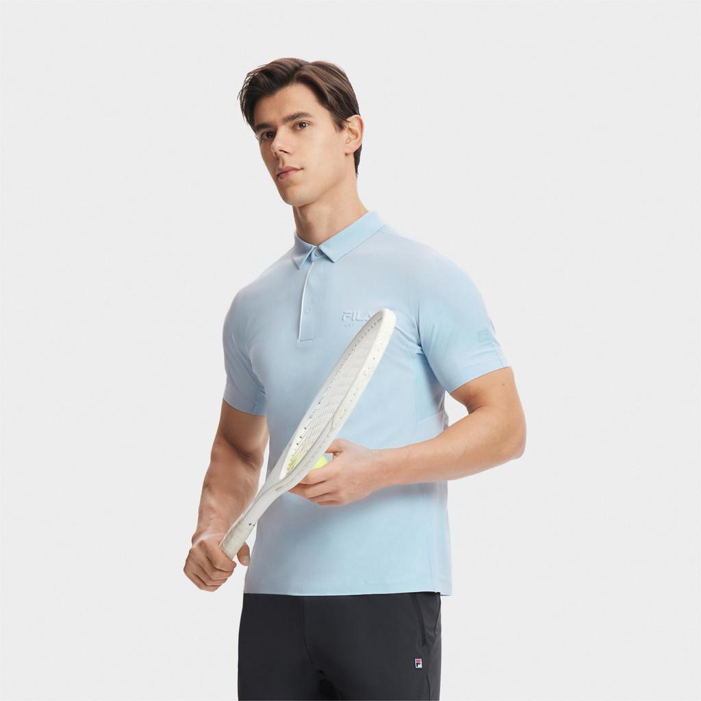 Fila Tennis Polo Shirts Men's Alice Blue Polo Collar Moderate Straight Fit A11M423113FLB