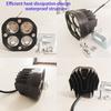 12V 24V 4LED LED Spot Work Light White/Yellow Waterproof Fog Light for Car Motorcycle Off-Road Truck SUV ATV Outdoor Driving