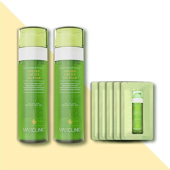 MAXCLINIC Golden Cactus Oil Foam 110g x 2 + 5g x 5 (23705428)