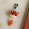 Hand-Carved Wooden Fox Pendant Keychain Cute Animal Design Phone Keys Bag Charm Eco-Friendly Gift Accessory