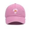 Simple retro sunshade baseball cap unisex versatile washed old cartoon printed soft top baseball cap