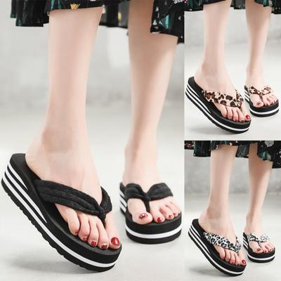 Sagit Women Summer Bohemian Open Toe Fashion Non-Slip Wedge Slippers Beach Shoes