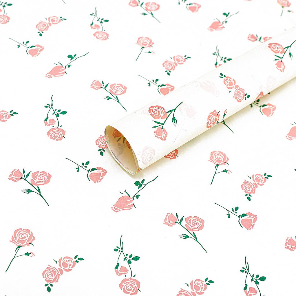 Taze Çiçek Buketi Ambalajı İçin 38g Kalın Baskılı Fiyonk Doku Kağıdı Paketi