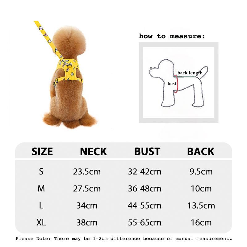 Durable Lattice Pet Harness Leash Set for Dogs 120cm Walking Exercise Vest Strap Traction Anti Lost Small Medium Dog Accessories