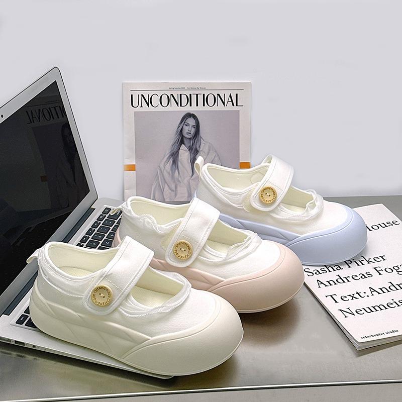 Velcro new shallow mouth Mary Jane shoes platform big head fashion shoes fashion board shoes casual