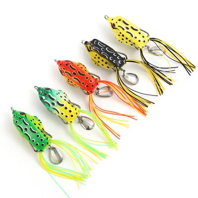 1 Stück 10g Froschköder Weichschlauchköder Angelköder mit Angelhaken Künstlich 3D Augen Oberflächenköder Rochenfroschköder
